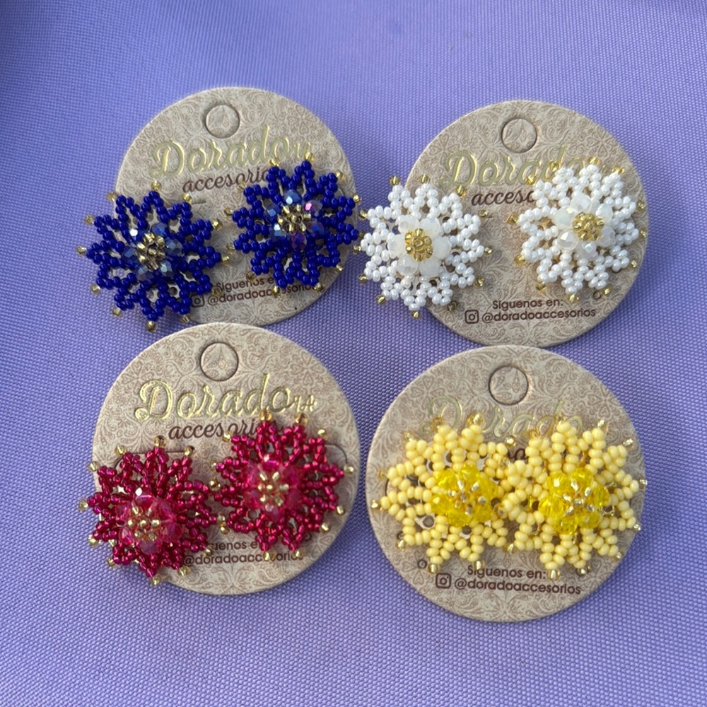 Colorful Beaded Earrings Set